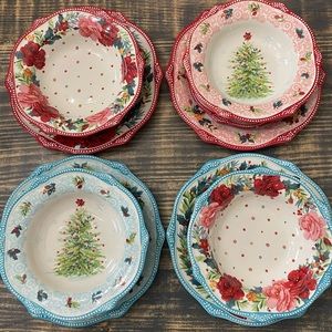 Pioneer Woman Cheerful Rose four place settings